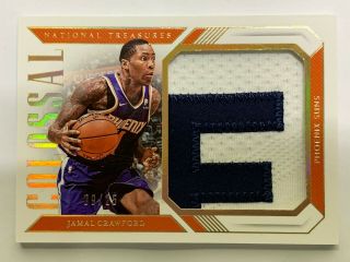 Jamal Crawford 2018 - 19 National Treasures Colossal 2clr Prime Patch Suns 09/25