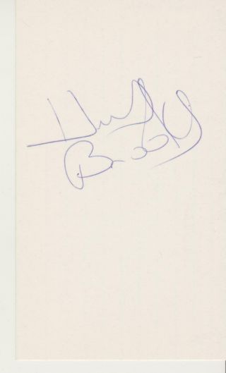 Herb Brooks (1937 - 2003) Signed 3x5 Index Card Autographed 1981 As Ny Rangers Hc