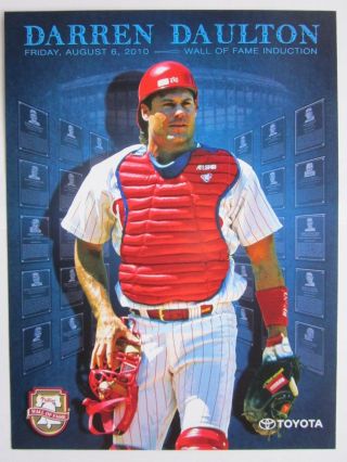 Darren Daulton Philadelphia Phillies Wall Of Fame Poster 9 " X 12 "