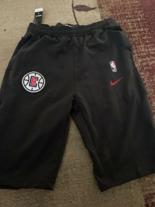Nike Nba Los Angeles Clippers Team Issue 3/4 Shorts Sz Med - Tall Aa5539 032
