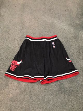 Vintage 80s Champion Chicago Bulls Basketball Shorts Size Large Made In Usa Nba