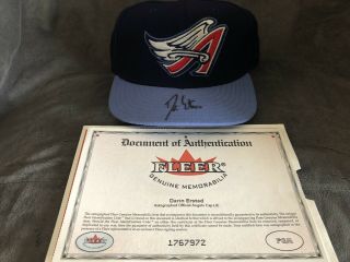 Darin Erstad 2001 Fleer Legacy Auto Signed Cap Hat