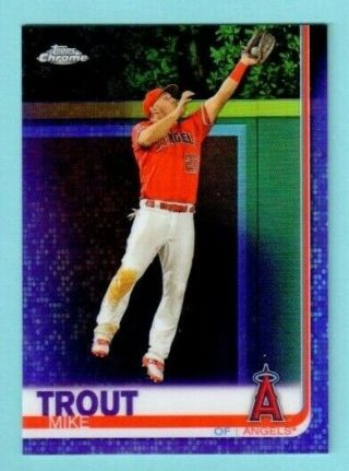 2019 Topps Chrome Mike Trout Purple Parallel /250 Angels