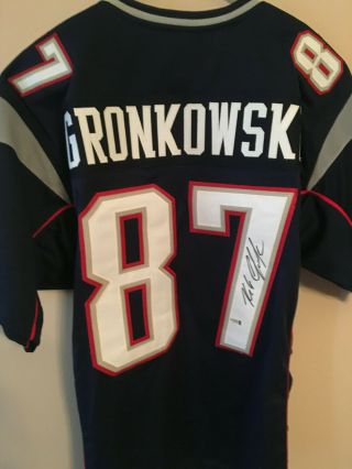 Rob Gronkowski Signed Jersey Beckett England Patriots Autographed Auto