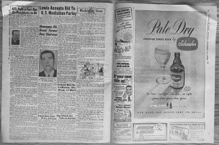 1949 NY Subway WORLD SERIES Newspaper DAILY MIRROR Dodgers (1) Yankees (0) Game 2 4