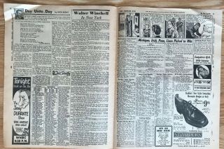 1949 NY Subway WORLD SERIES Newspaper DAILY MIRROR Dodgers (1) Yankees (0) Game 2 6