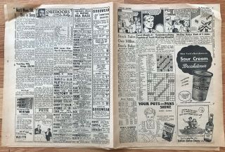 1949 NY Subway WORLD SERIES Newspaper DAILY MIRROR Dodgers (1) Yankees (0) Game 2 7