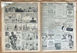 1949 NY Subway WORLD SERIES Newspaper DAILY MIRROR Dodgers (1) Yankees (0) Game 2 8
