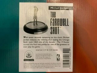 Michael Jordan Upperdeck " The Farewell Shot " Hand Painted Figurine