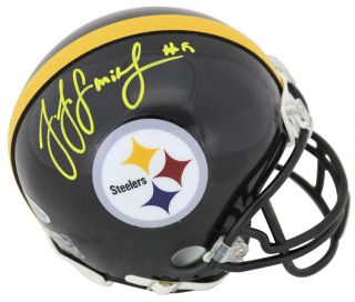 Steelers Juju Smith - Schuster Authentic Signed Black Mini Helmet Bas Witnessed