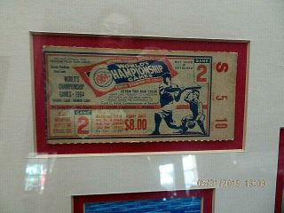 1964 World Series Ticket Stub with Autographed Photos Framed with BV $300 2