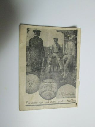 1922 Spalding ' s Official Base Ball Rules Guide National and American Leagues 2