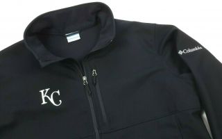 Columbia Mens Ascender Ii Kansas City Royals Black Soft Shell Jacket Xl