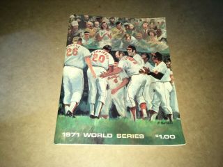 Vintage 1971 World Series Souvenir Program Pirates Vs Orioles
