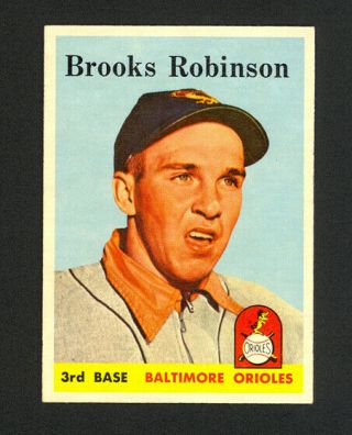 1958 Topps Brooks Robinson 307 - Baltimore Orioles - Ex - Mt,