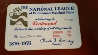 1976 National League Press Pass