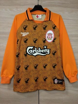 Liverpool 1996 - 1997 Goalkeeper Football Soccer Vintage Reebok Shirt Jersey 34 - 36