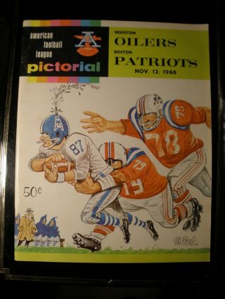 1966 Oilers Vs Boston Patriots Afl Pictorial 1966