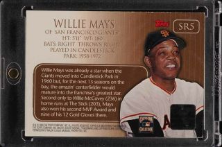 1999 Topps Stadium Relics Candlestick Park Willie Mays PATCH SR5 (PWCC) 2