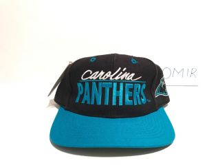 Vtg Carolina Panthers Game Day Green Underbrim Football Nfl Snapback Hat 90s