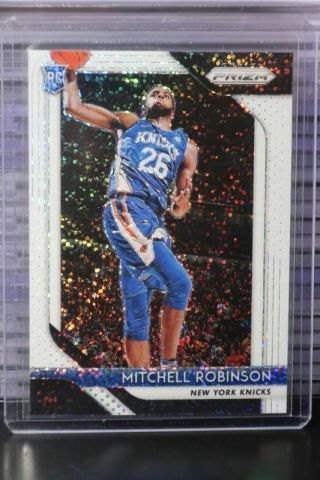 2018 - 19 Prizm Mitchell Robinson White Sparkle Prizms Sp Rookie Rc Knicks Rw