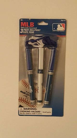 Mlb Los Angeles Dodgers 3 Pack Ball Point Rope Pens