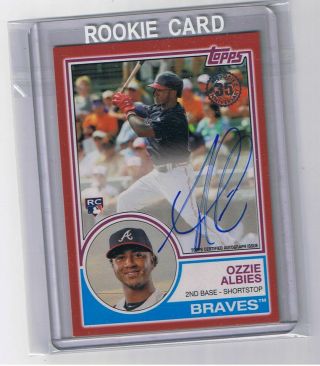 2018 Topps 35th Anniversary Ozzie Albies Rc Auto 8/25 Red 83a - Oal Braves
