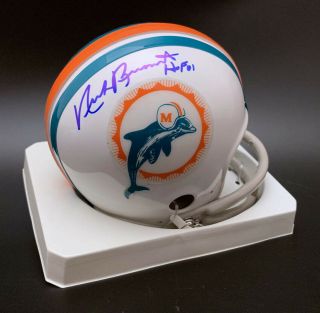 Nick Buoniconti Signed Tb Miami Dolphins Mini Helmet,  Hof 01 Psa/dna Autographed