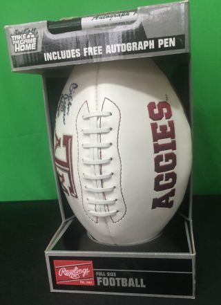 Embroidered Texas A&m Aggies Football Autographed Signed Dennis Franchione