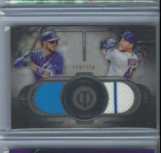 2019 Topps Tribute Kris Bryant Anthony Rizzo Dual Relic /150 Chicago Cubs