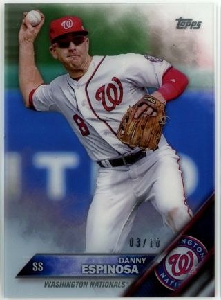 2016 Danny Espinosa Topps Clear 390 3/10 Nationals