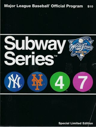 World Series 2000 Program - Yankees Vs.  Mets - Subway Series