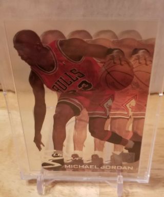 1995 - 96 Fleer Metal Michael Jordan Silver Streak Acetate Card Sp