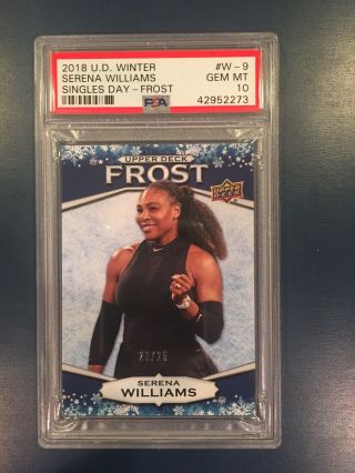 2018 Upper Deck Winter Singles Day Frost X/25 W9 Serena Williams Psa 10