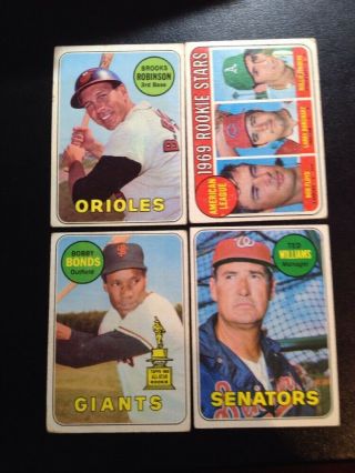1969 Topps Baseball Complete Set VG - EX Reggie Mantle Ryan Clemente Aaron Rose 10