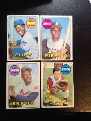 1969 Topps Baseball Complete Set VG - EX Reggie Mantle Ryan Clemente Aaron Rose 2