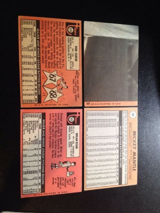 1969 Topps Baseball Complete Set VG - EX Reggie Mantle Ryan Clemente Aaron Rose 9