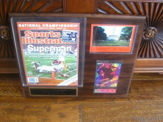 2005 Texas Ut Longhorns Football National Championship Rose Bowl On Wall Plaque