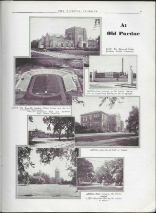 Oct.  11 1930 University of Michigan vs.  Purdue Football Progeram 6