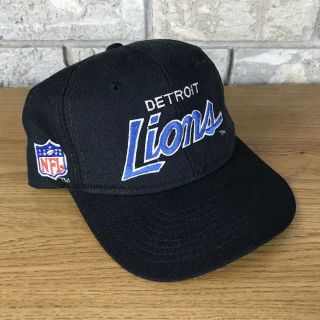 Vintage Sports Specialties Script Hat Cap Snapback Detroit Lions