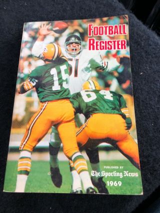 1969 Football Register By The Sporting.  Bart Starr Cover Very Good Cond.