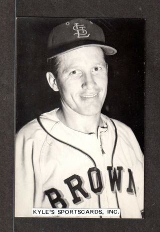 Mike Goliat St Louis Browns Unsigned 3 - 1/2 X 5 - 3/8 B&w Real Photo Postcard 1