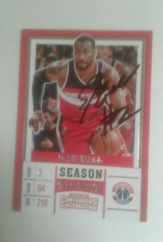 John Wall Autographed Trading Card Kentucky Wildcats Washington Wizards