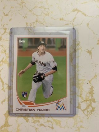 2013 Topps Update Christian Yelich Rookie Card Us290 Rc Marlins Brewers Mvp