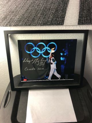 Wayne Gretzky 11x14 Signed Framed Autographed Olympics Torch Canada 2010 Wg
