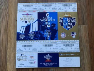 2012 All Star Kansas City Royals Mlb All Star Full Ticket Sheet Stub