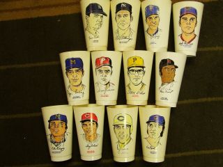 12 7 - 11 1972 - 73 Baseball Cups Perry Stottlemeyer Messesmith Tiant Fosse Pepiton