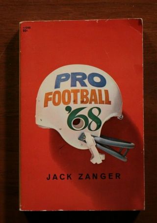 Pro Football 68 Jack Zanger Book 1968 Vintage Nfl 60s