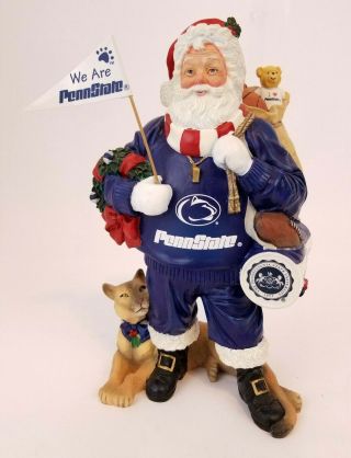 Penn State Nittany Lions Ncaa Danbury Statue Christmas Santa Claus Figurine
