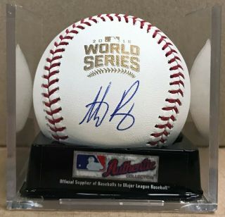 Anthony Rizzo Autographed 2016 World Series Signed Baseball 44 Chi Cubs